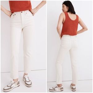 Madewell Jeans Pant Slim-Demi Boot Cut High Rise Vintage Wash Cream Neutral